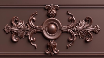 3D render pattern for ceiling, brown color, wall wallpaper, packaging, and more printing product