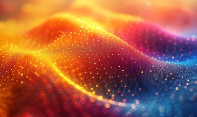 a colorful, abstract yellow background with strips, in the style of dynamic geometric, dotted, abstract minimalism appreciator, soft tonal transitions. Generative AI