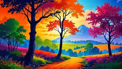 Obraz na płótnie Canvas abstract background vivid colors, 8k background, abstract colorful abstract illustration, background 8k wallpaper PC
