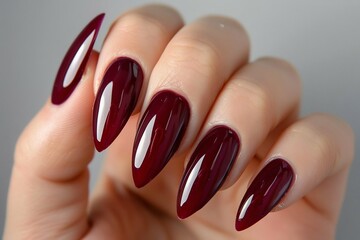 Elegant Ombre Manicure on Female Hand. Generative ai