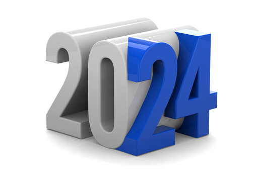 New Year 2024 - 3d render