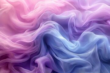 Obraz premium a photo of blue and purple smoke, in the style of gossamer fabrics, hyper-realistic water, light pink and light gray, matte photo, flowing fabrics. Generative AI.