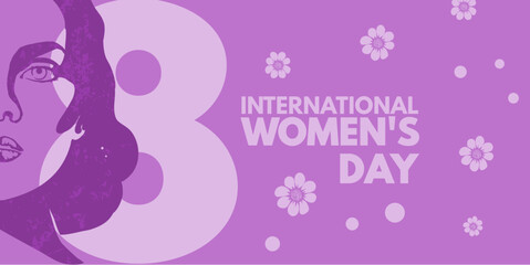 International, Women's Day, March 8 - banner, card, vector illustration