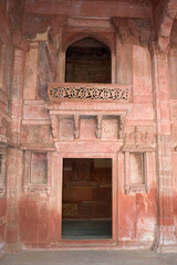 Agra, Uttar Pradesh / India - February 7, 2012 : An architectural interior view of the Jodhabai palace in Fatehpur Sikri, Agra. © Shyamal
