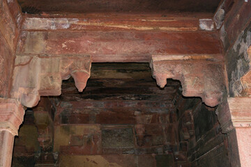Agra, Uttar Pradesh / India - February 7, 2012 : An architectural interior view of the Jodhabai palace in Fatehpur Sikri, Agra. © Shyamal