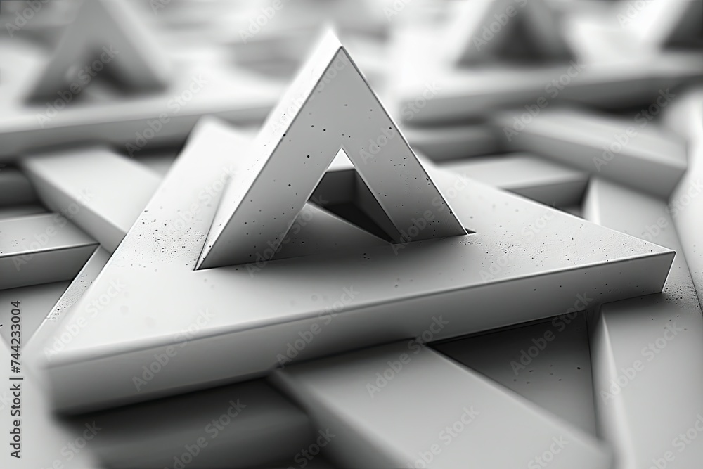 Poster abstract modern white triangle gradient, in the style of rectangular fields, realistic detailing, ba