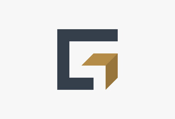 Letter G Arrow Logo. Square Logotype Concept. Simple Typography for Business, Brand, Company, Corporate Related with Direction, Navigation, orientation, Growth, Delivery, Forward, Success, progress