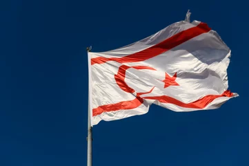  North Cyprus flag on a sunny winter day 4 © Михаил Шорохов