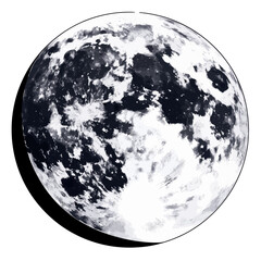 Fototapeta premium Vector of full moon isolated on white background