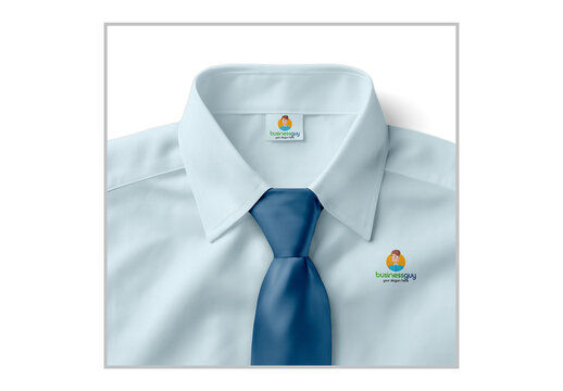 Dress Shirt with Tie Mockup