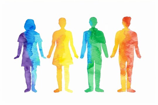 LGBTQ Pride blue. Rainbow collaboration colorful eir diversity Flag. Gradient motley colored technical illustration LGBT rights parade festival kaleidoscope diverse gender illustration