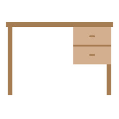 Illustration of Office Table design Flat Icon