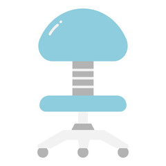 Illustration of Office Chair design Flat Icon