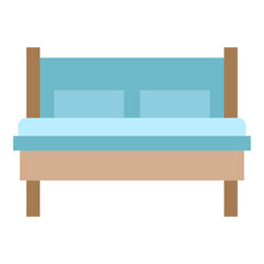 Illustration of Bed design Flat Icon