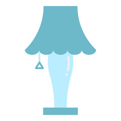 Illustration of Night Lamp design Flat Icon
