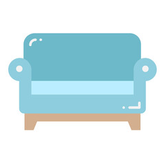 Illustration of Arm Chair design Flat Icon