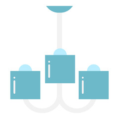 Illustration of Ceiling Light design Flat Icon