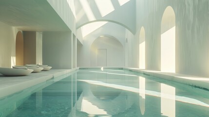 Soft Light Indoor Liminal Space Pool