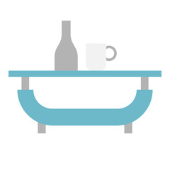 Illustration of Living Room Table design Flat Ico
