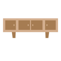 Illustration of Kitchen Shelf design Flat Icon