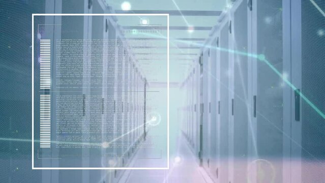 Animation of digital data processing over computer servers