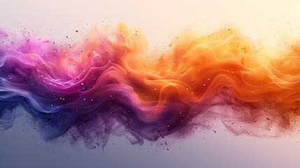 colorful paint splatter on a background, in the style of light yellow and dark violet, enchanting watercolors, abstraction. Generative AI - obrazy, fototapety, plakaty