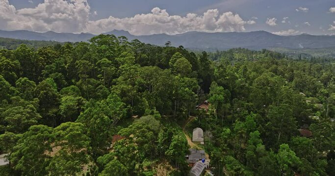 Mirahawatta Sri Lanka Aerial v2 cinematic drone flyover hillside residential capturing landscape of agriculture farmlands, jungle forest and mountainous views - Shot with Mavic 3 Cine - April 2023