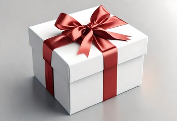 Fototapeta premium an isolated pretty professionally wrapped gift box for a birthday, anniversary, special day, valentine's day, christmas