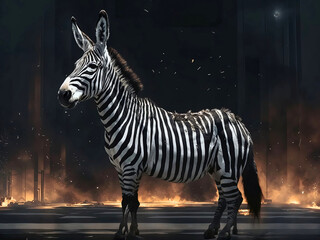Fototapeta premium zebra at the zoo