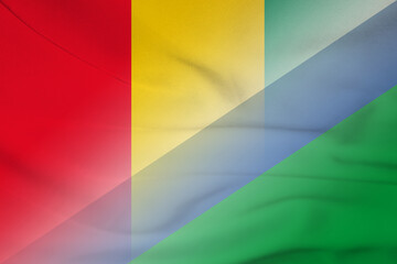 Guinea and Lesotho political flag transborder contract LSO GIN