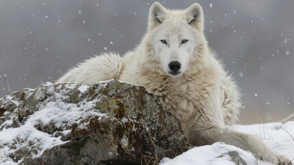 Obraz premium white wolves