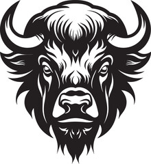 Black Bison Where Power Meets Grace The Guardian of the Plains Vector Bison Icon