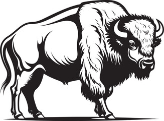 Bovine Boldness A Black Bison Logo Design Bison Boogie A Vector Icon Groovin