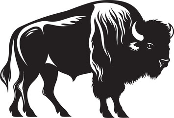 Great Plains Guardian Black Bison Logo Design Yellowstones Black Guardian A Bison Logo