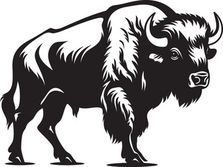 Fototapeta premium Unwavering Quality and Heritage Black Bison Logo Build Trust and Recognition Black Bison Icon