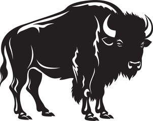 Fototapeta premium The Black Horned Hero A Bison Logo Design Get Your Brand Buffaloed Black Bison Logo