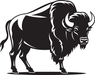 Bisonically Bold A Black Logo Design Black Bison Bites A Logo with a Kick