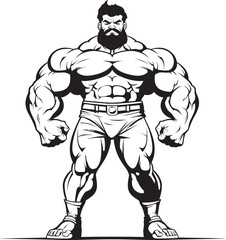 The Shadowy Colossus A Bodybuilder Caricature with More Than Meets the Eye The Schwarz enegger Sketch A Dark and Powerful Depiction of Muscular Prowess
