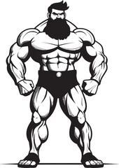 The Deltoid Dynamo A Caricature Celebrating Powerful Shoulders The Bicep Boss When Arm Day Reigns Supreme in Graphic Form