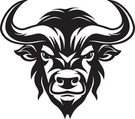 Horn in on Success A Bull Mascot for Ambitious Goals Unleash Your Brands Strength A Black and White Bull Mascot