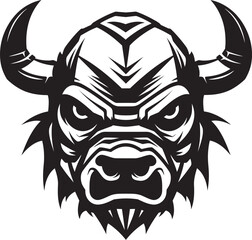 Pioneering Spirit A Bull Head Icon for Trailblazing Brands Always on the Rise A Bull Mascot for Upward Mobility