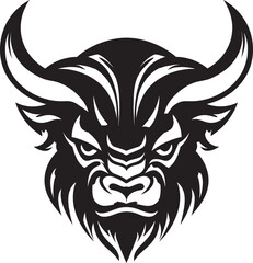 Bullish Enigma A Symbol of Untamed Potential The Inked Icon A Bull Mascot Head Capturing the Imagination