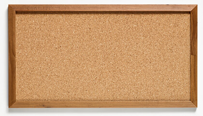 blank corkboard/bulletin board with a wooden frame