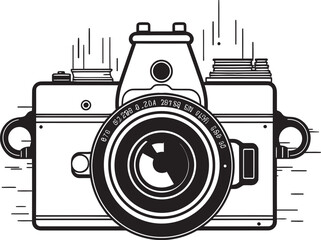 Where Memories are Made Camera Line Art Icon Vector The Power of Perspective Black Camera Line Art Logo