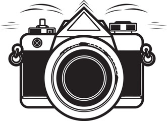 The Art of Seeing A Minimalist Camera Logo for Visionaries Lens and Lines A Black and White Camera Icon with Style