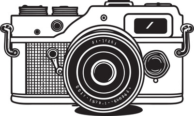 A Click Above the Rest Lineart Camera Design for Leaders Elevate Your Brand Black and White Camera Logo