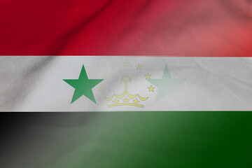 Syria and Tajikistan political flag international negotiation TJK SYR