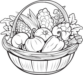 Rainbow Harvest Coloring a Bounty of Veggies Basket Brilliance Vibrant Veggie Coloring Escapade