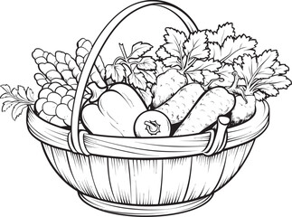 Harvest Happiness Coloring Farm Fresh Veggies Veggie Medley Coloring Pages Overflowing with Produce