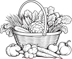 A Sprout of Inspiration Color Your Own Vegetable World Brushstrokes of Bounty Color a Basketful of Natures Gifts